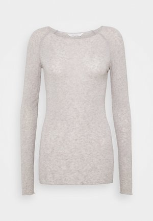 AMALIE SOLID - Top s dlhým rukávom - light grey melange