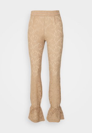 TIE HEM TROUSERS - Pantalon classique - caramel