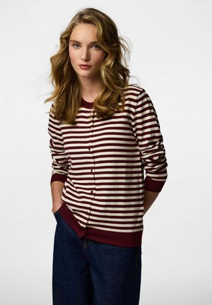 PCNORA O NECK - Kardiganas - tawny port