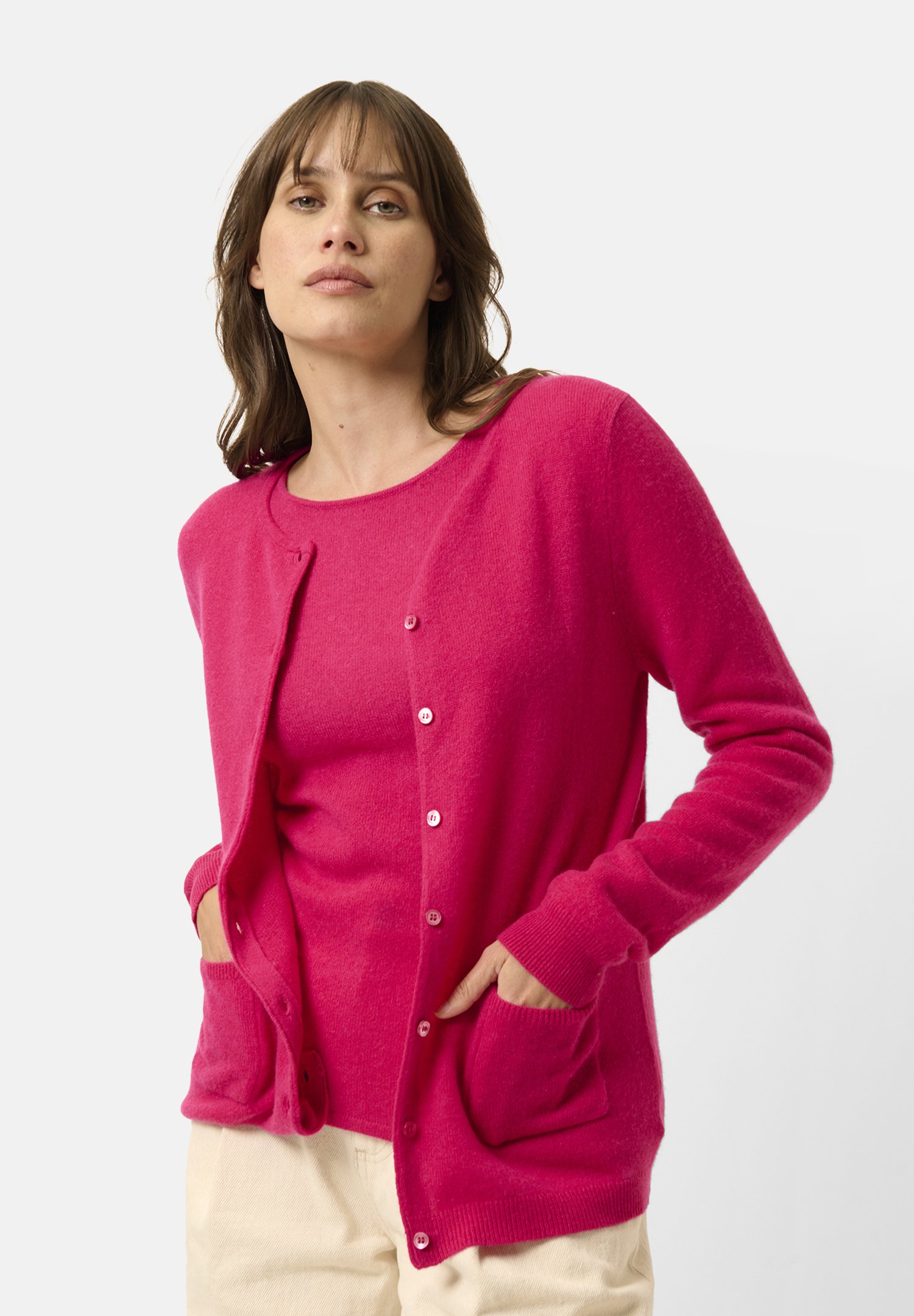Just Cashmere Cardigan fuchsia/pink Zalando