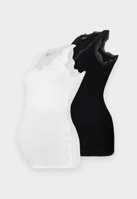 OLMELLIS 2 PACK - Top - cloud dancer/black