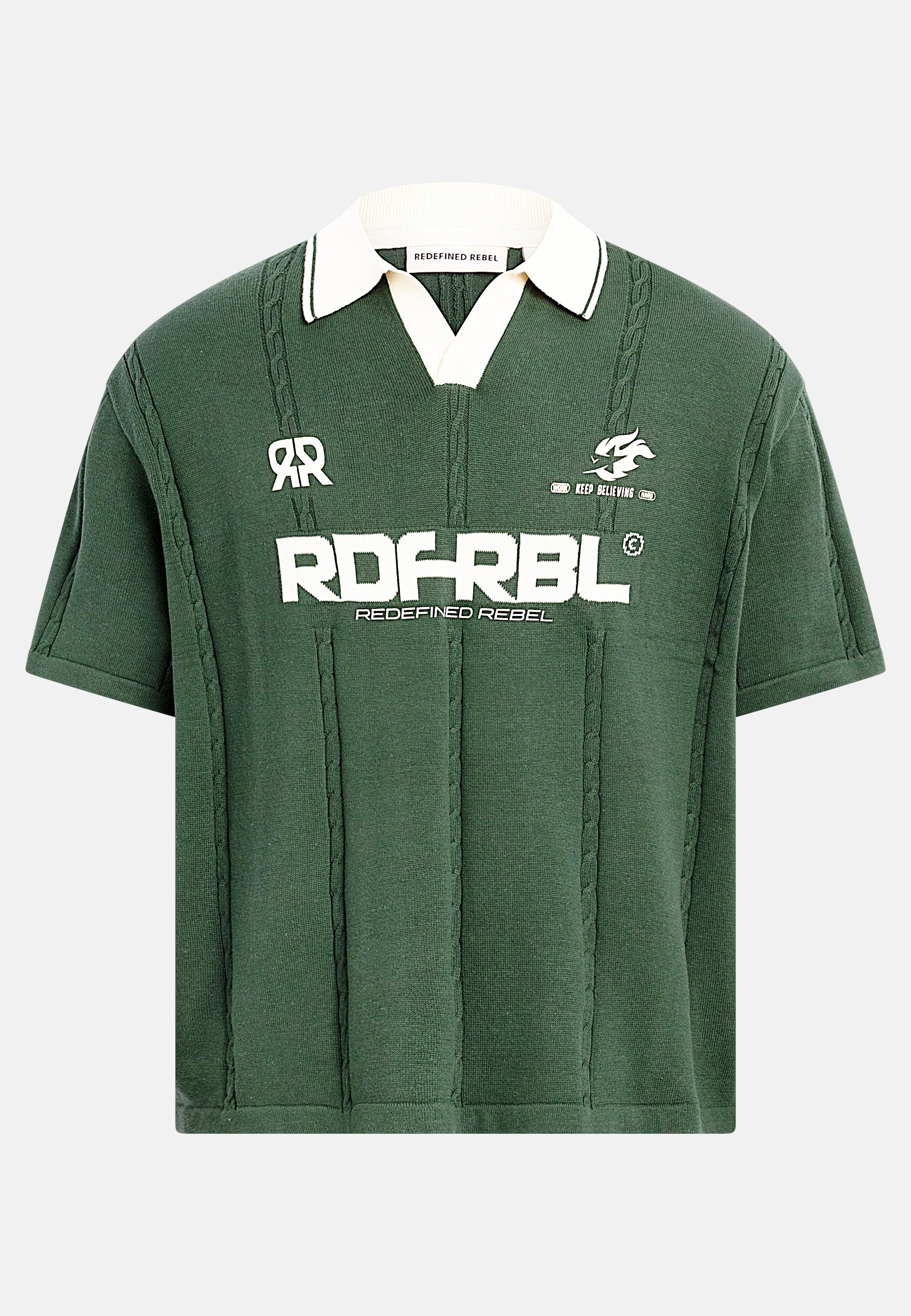 Redefined Rebel ERIC BOXY FIT - Polo shirt - trekking green/green