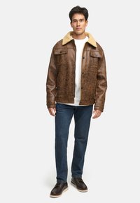 INDICODE JEANS ÜBERGANGS VADOS - Keinonahkatakki - seal brown