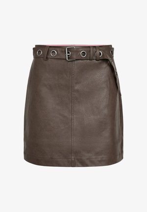 Nümph, NUDORITH PU SKIRT - Minijupe - black coffee