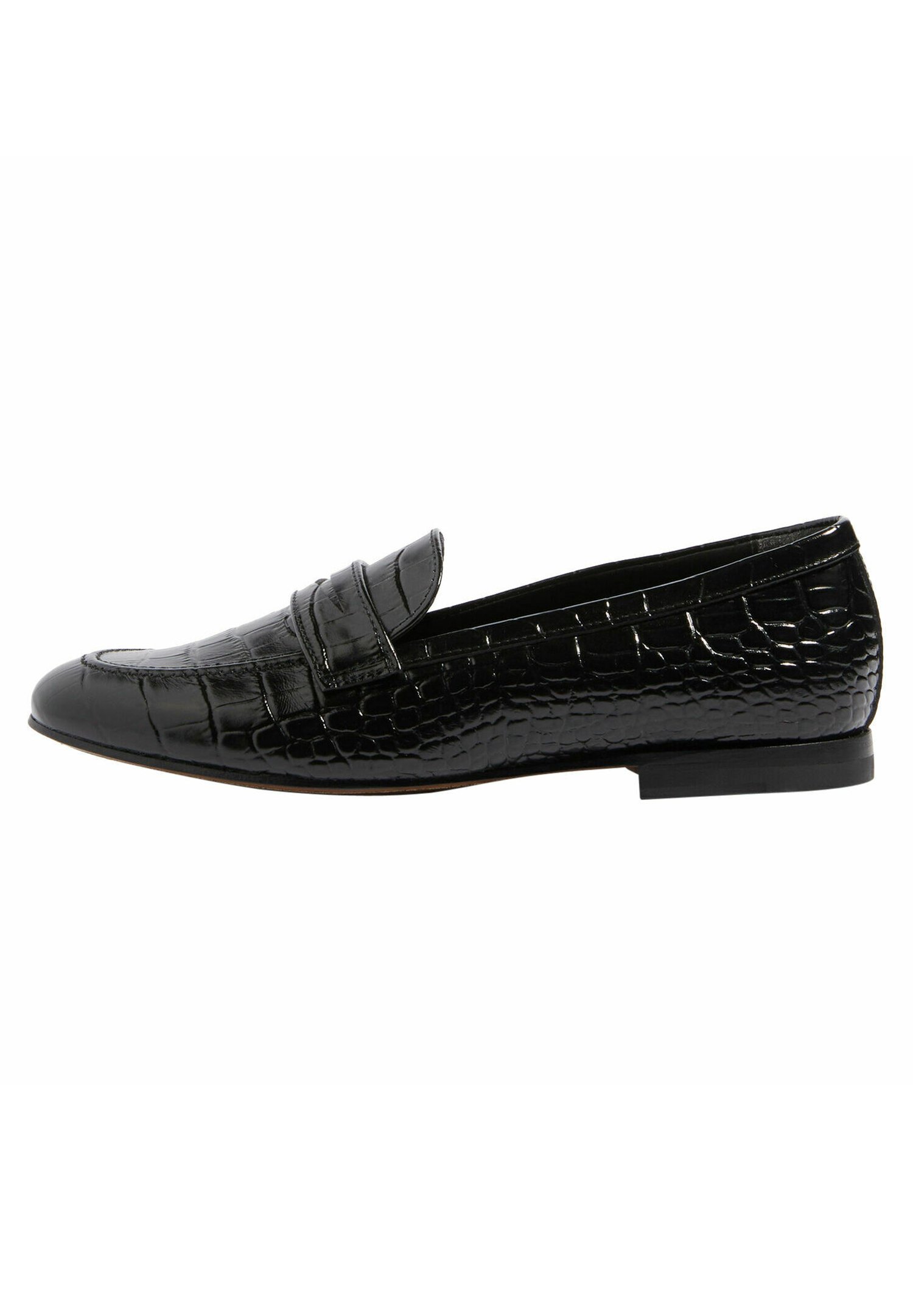 Scarosso VALERIA - Instappers - black croco printed calf/zwart - Zalando.nl