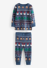 Next 3 PACK - REGULAR FIT SET - Pizsama szett - red navy ecru christmas character