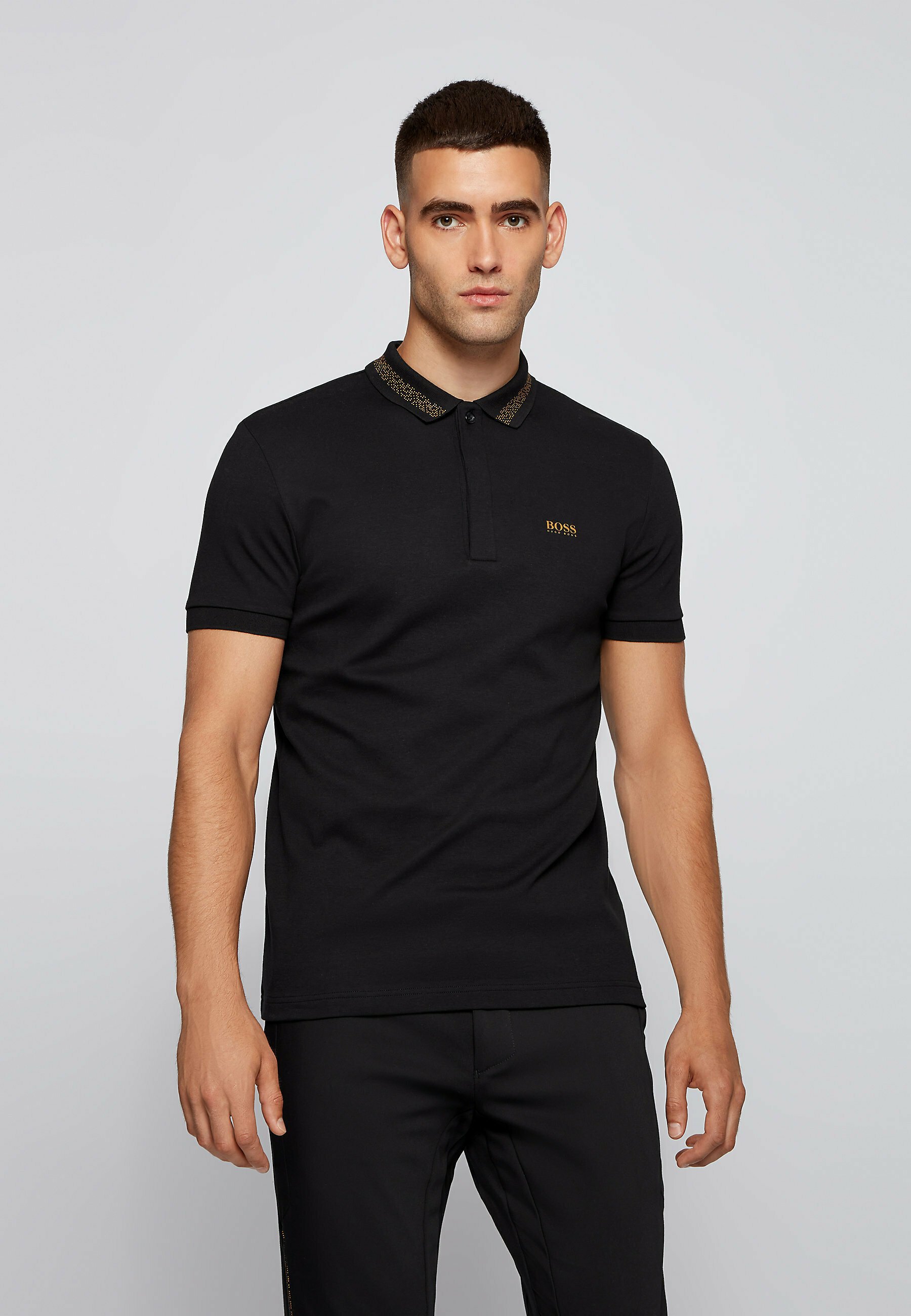 BOSS PADDY PIXEL - Poloshirt - black/Zwart - Zalando.nl