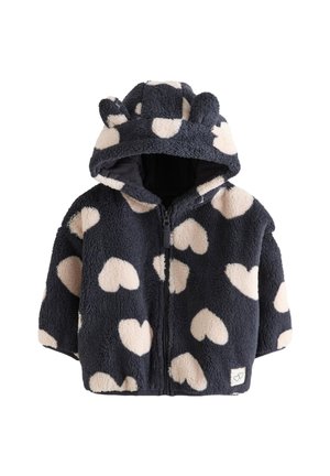 ZIP THROUGH - Jachetă din fleece - black heart print