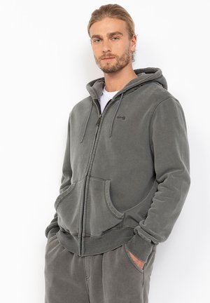 FADED-EFFECT HOODIE - Sweatjakke - charbon