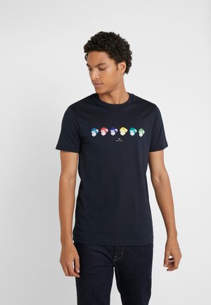 SLIM FIT MONKIES - T-shirt con stampa - navy