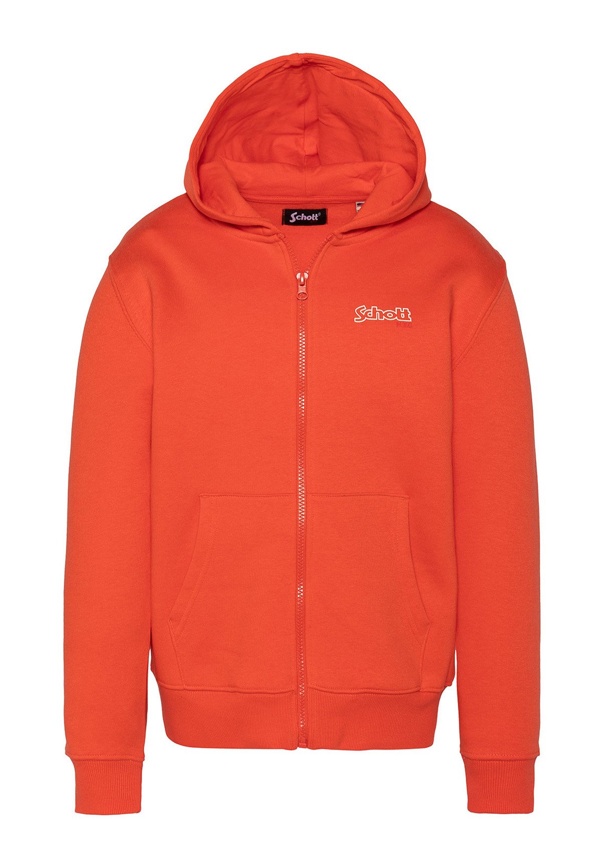 Schott Felpa con zip orange/arancione