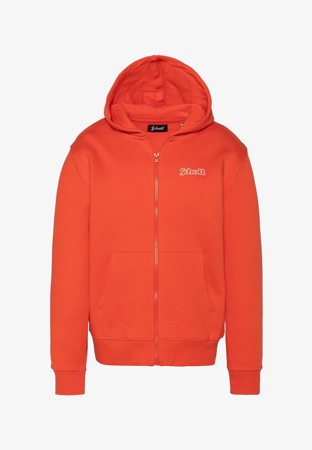 Schott Felpa con zip orange/arancione