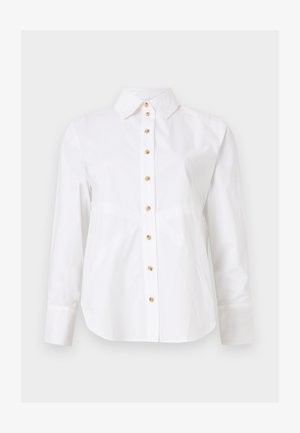DKNY, LONG SLEEVE BUTTON FRONT FITTED SHIRT TIED BACK - Chemisier - white