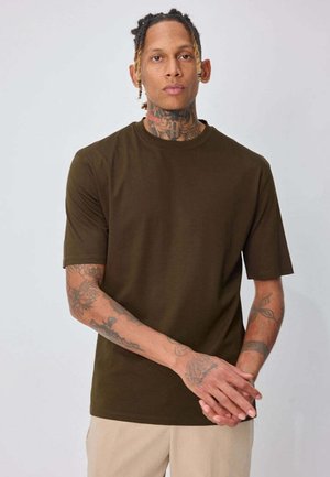 UNI COL ROND - T-shirt basique - marron