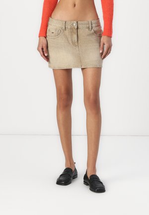 Tommy Jeans MICRO - Jeansskjørt - brown