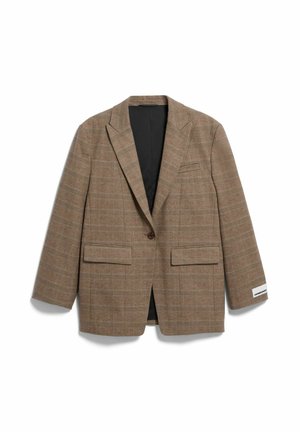 ARMEDANGELS, CHECK OVERSIZED - Blazer - claystone - sand stone