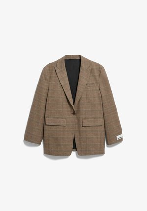 ARMEDANGELS, CHECK OVERSIZED - Blazer - claystone - sand stone