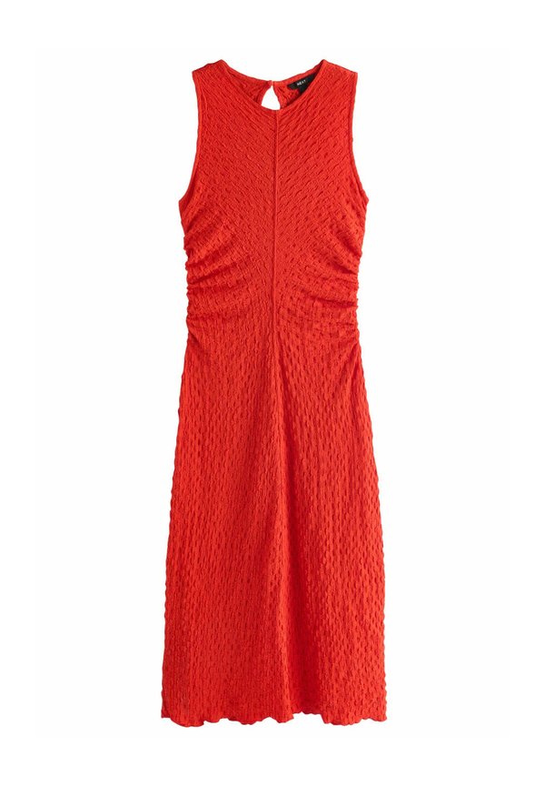 SLEEVELESS TEXTURED RUCHED  - Maxikleid - bright orange