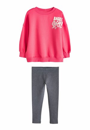 SET  - Sweatshirt - red charcoal bagel