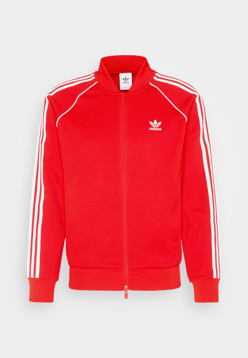 Felpa adidas con zip rossa Clearance