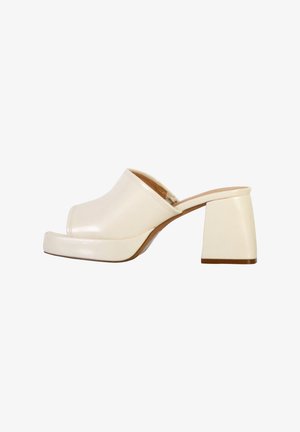 Divine Factory À TALONS MARYLIN - Ciabattine con tacco - beige