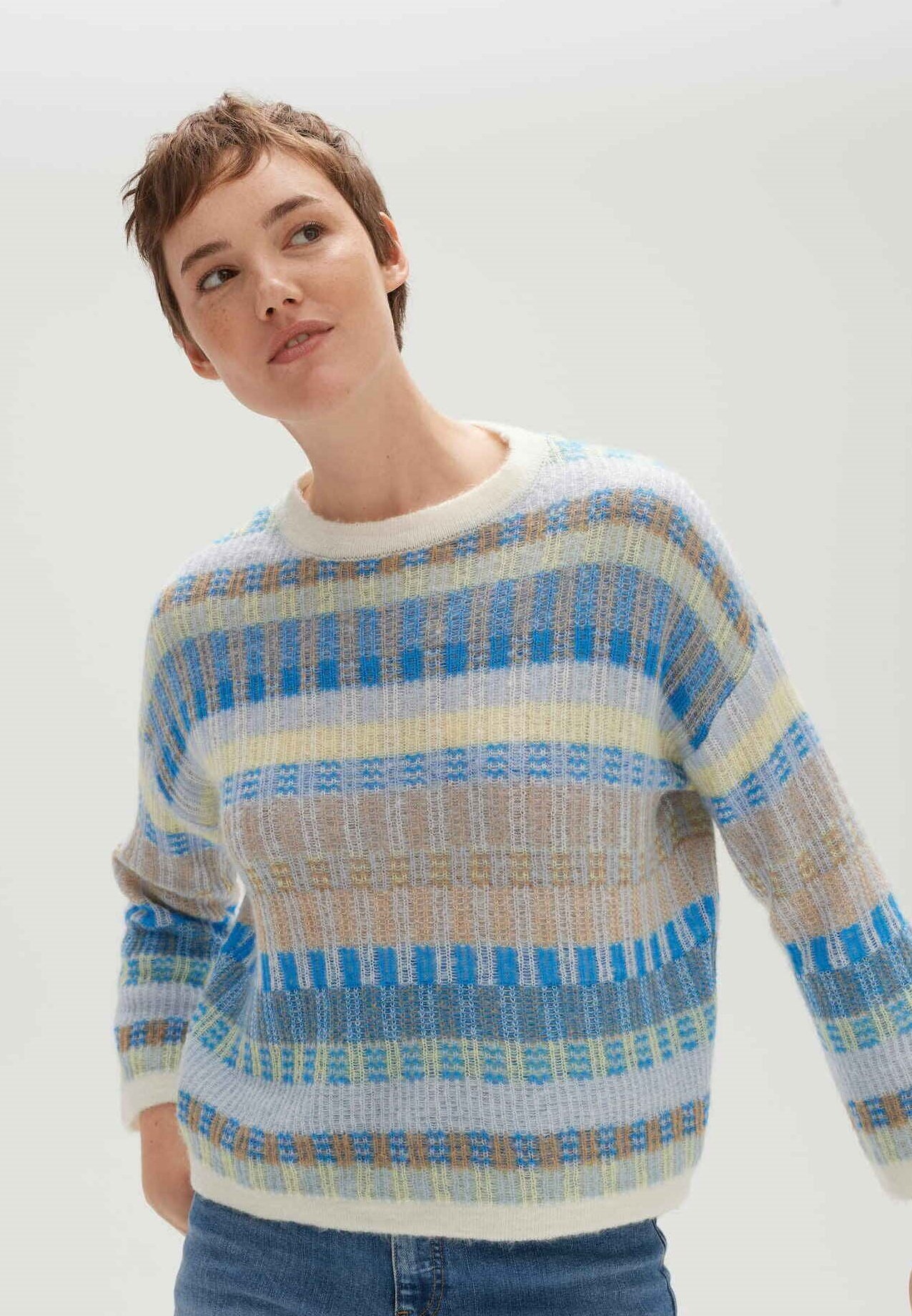 OPUS Jumper blue up/blue Zalando