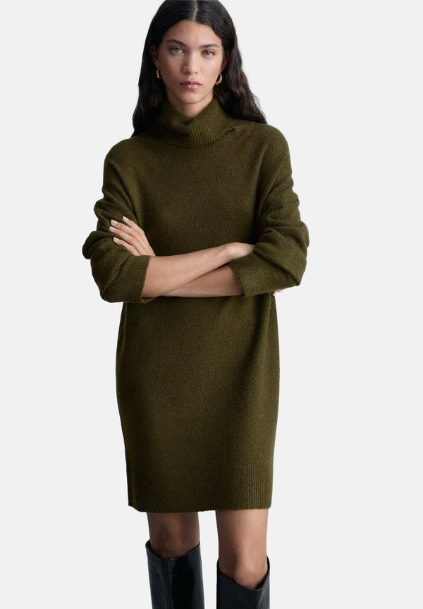 Strickkleid - khaki