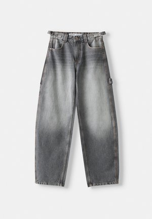 Bershka WIDE BALLOON CARPENTER - Wide Leg - grey