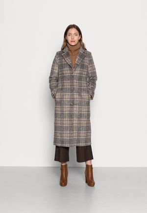 CHECKED - Classic coat - art grey