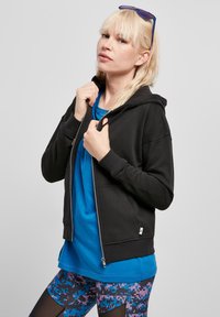 Urban Classics TERRY ZIP - Zip-up sweatshirt - black