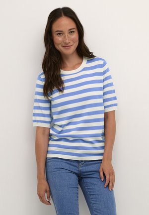 Kaffe LIZZA STRIPED - Print T-shirt - blue