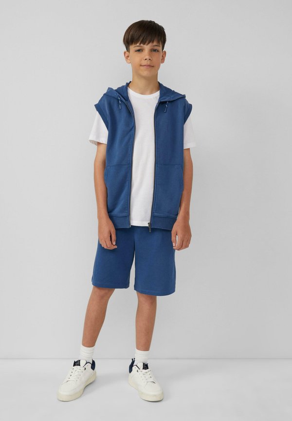 MIT KAPUZE - Weste - dunkelblau