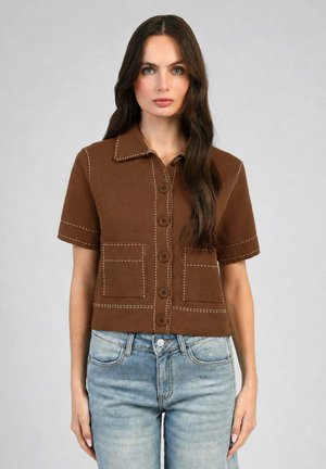 AN'GE, GILET LEBILLY MARRON - Gilet - marron