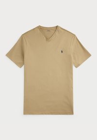 JERSEY V-NECK T-SHIRT - T-shirt basique - coastal beige