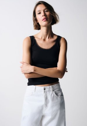 THE SET, 3 PACK - Top - dark navy burgundy neutral