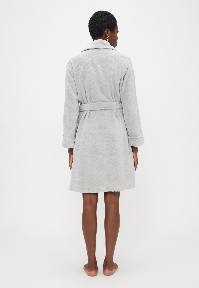 Lauren Ralph Lauren SO SOFT SHAWL COLLAR SHORT ROBE - Dressing gown - grey  - Zalando.ie