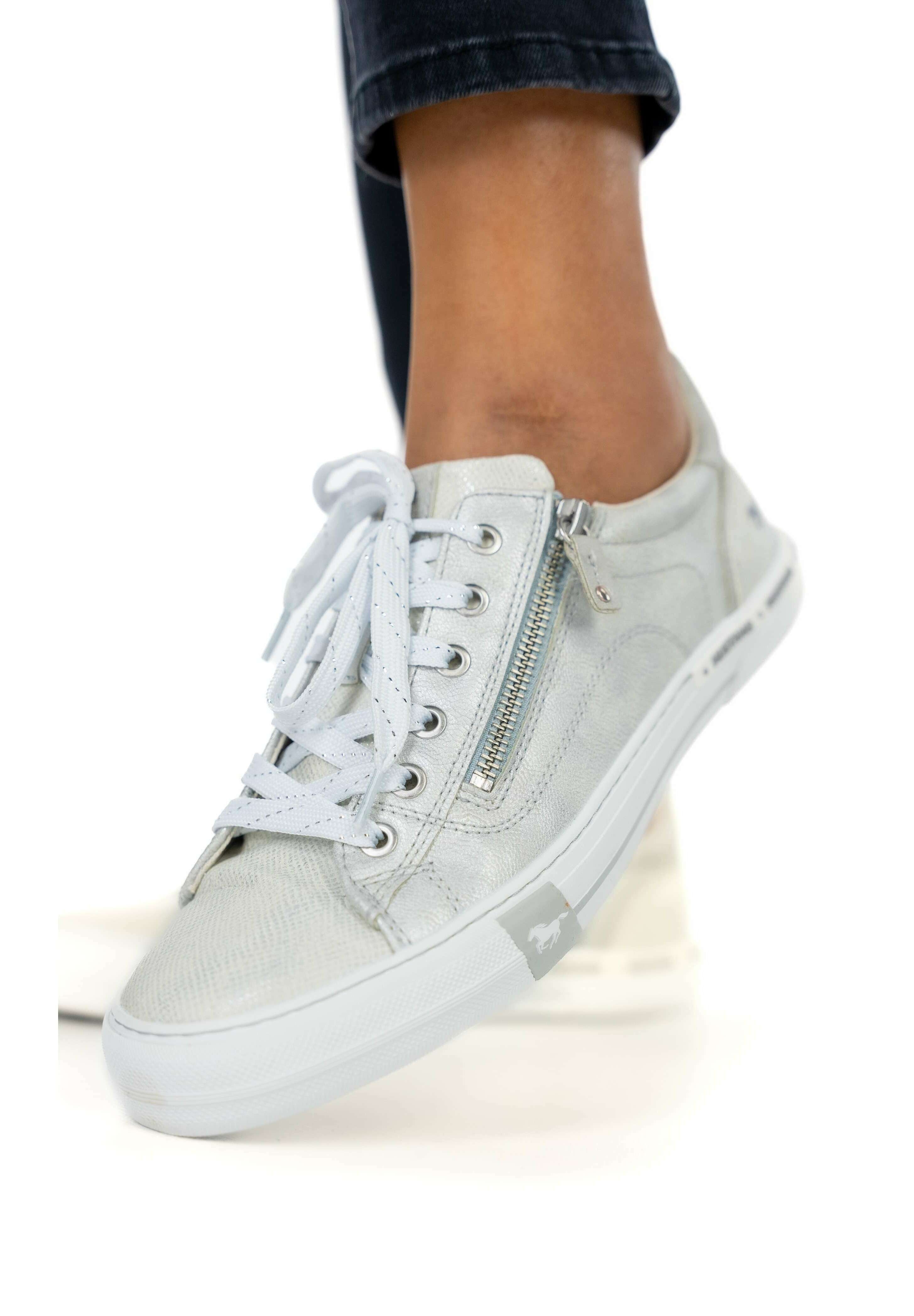 MUSTANG Sneaker Low Grau – Bequeme Freizeitschuhe Mit Reißverschluss, Rutschhemmend