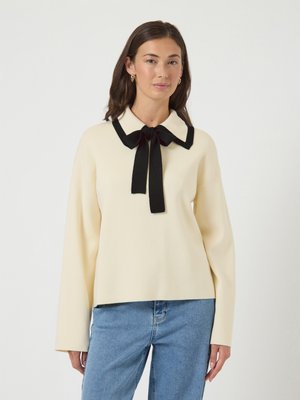 YASJOSIE BOW - Strikkegenser - birch/black
