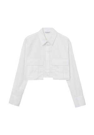 CROP CON TASCONI  - Camicia - bianco