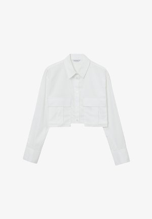 Calliope CROP CON TASCONI  - Button-down blouse - bianco