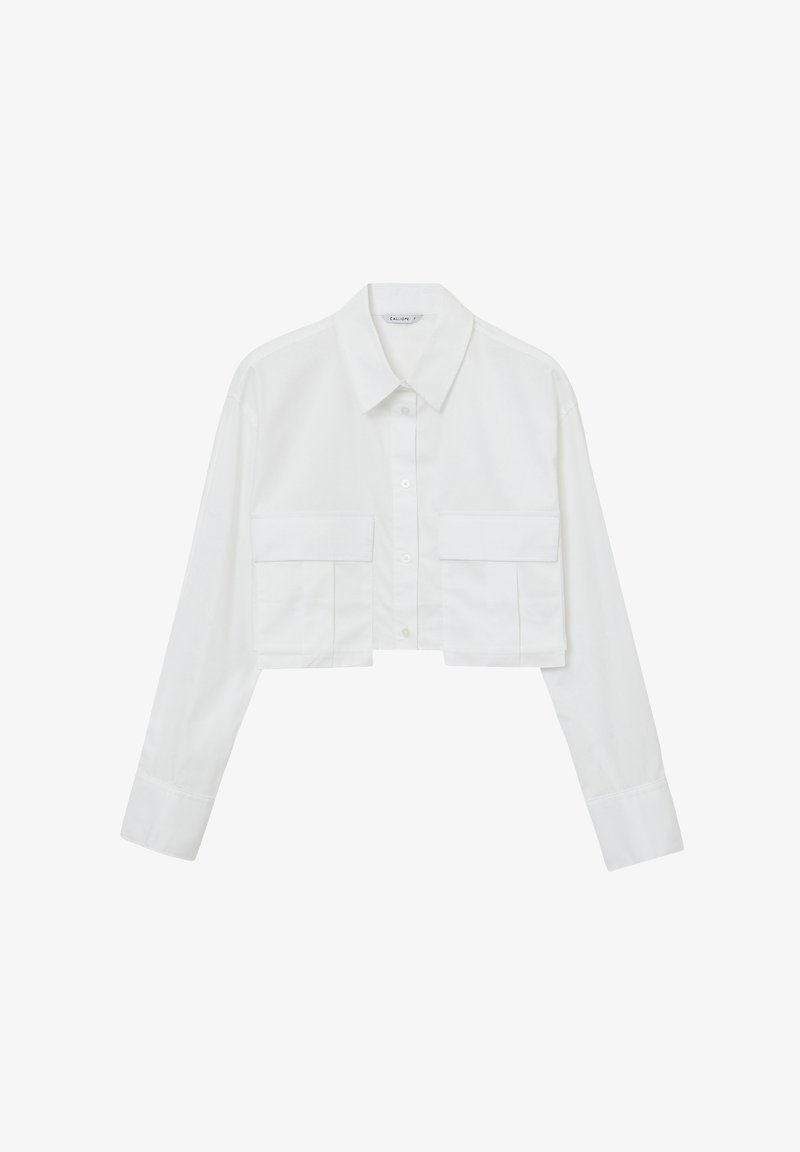 Calliope CROP CON TASCONI - Hemdbluse - bianco