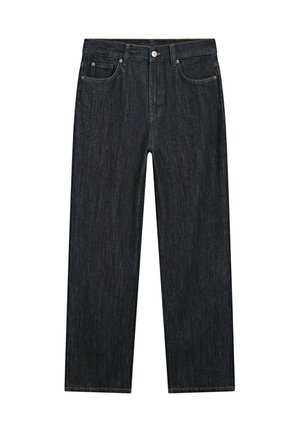 Massimo Dutti, HIGH-WAIST STRAIGHT-LEG JEANS - Jean droit - dark blue
