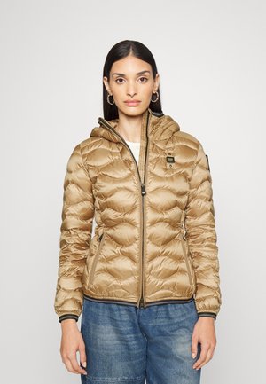 HOODED JACKET WAVE - Gewatteerde jas - beige