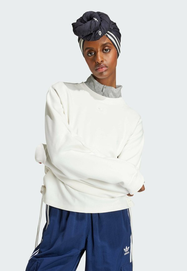 RUCHED 3-STRIPES LOOSE - Sweatshirt