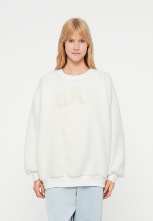 TUNIC PULLOVER - Felpa in pile - off-white