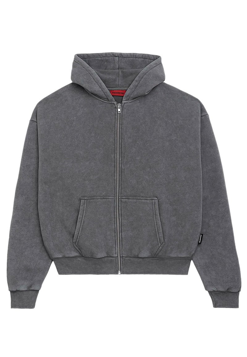 PROHIBITED Sweatjacke - grey stone washed/grau - Zalando.de 