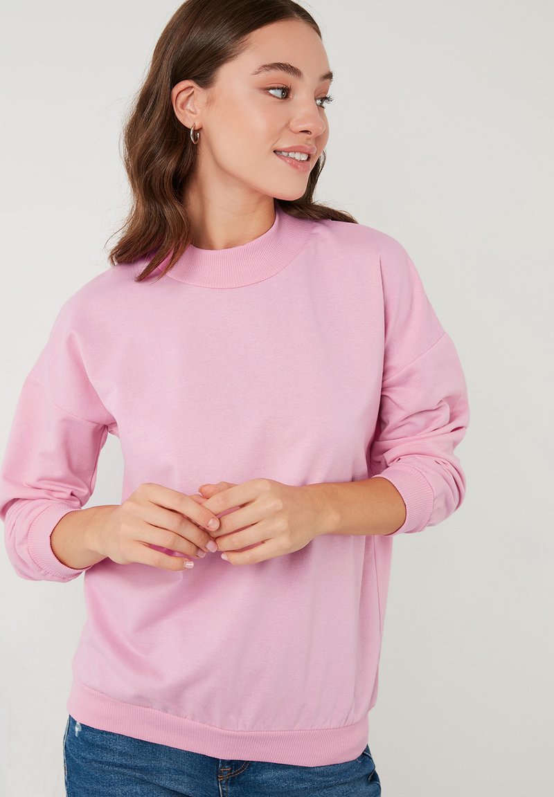 LELA HIGH COLLAR  - Mikina - pink