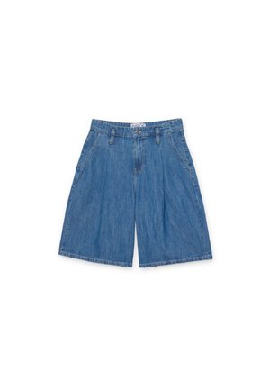 INSIDE, BERMUDA VAQUERA TIRO ALTO PINZAS - Shorts vaqueros - azul