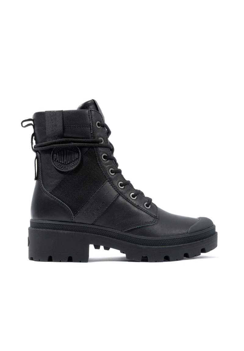 Bottes Palladium En Cuir Noir - Pointure 36, Occasion Très Bon état