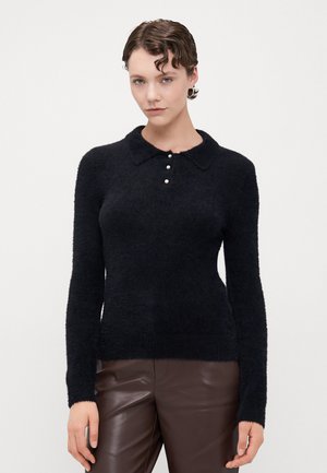 ONLY Tall ONLPETRA POLO BLING - Strikkegenser - black